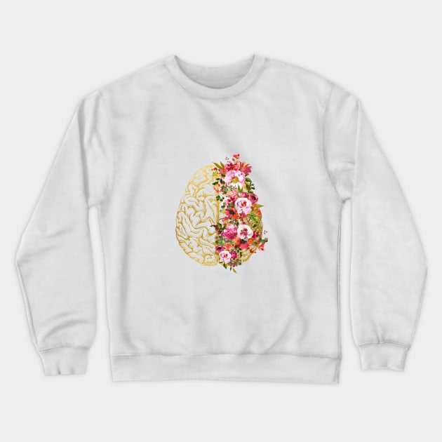 Human Brain Crewneck Sweatshirt by erzebeth